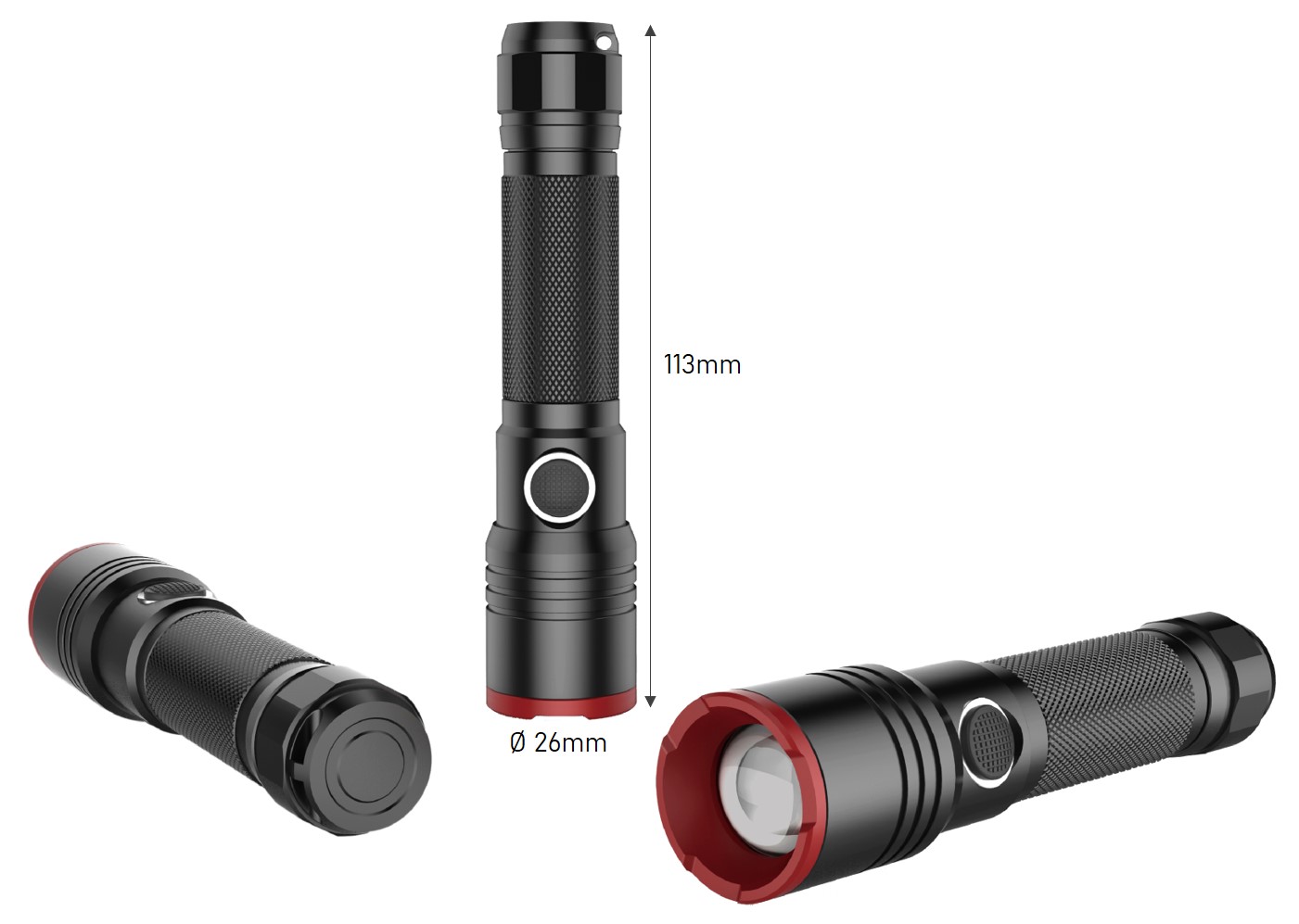 Midi-Lux - LED flashlight with up to 450 lumens